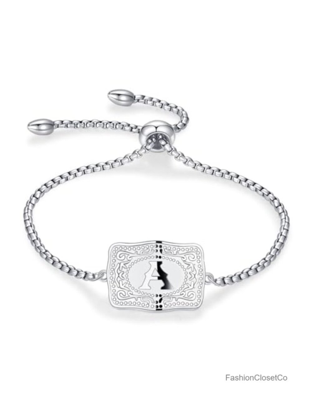 18K Gold Plated Initial Necklace Bracelet Set Women Western Style Jewelry